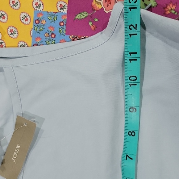 J Crew Pintuck mixy dress CK707 Size XS Baby Blue NWT - Picture 8 of 9